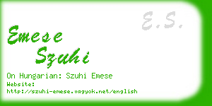 emese szuhi business card